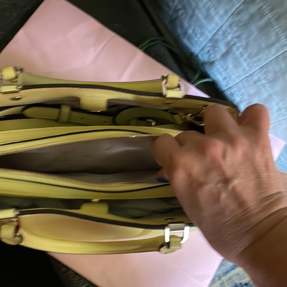 Kate Spade New York medium triple compartment satchel Leila frosty lime NWT - Picture 6 of 7